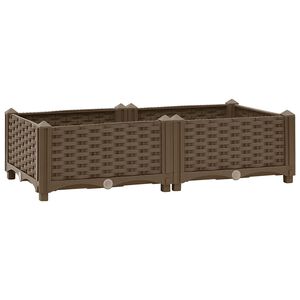 vidaXL Fioriera Rialzata 80x40x23 cm in Polipropilene