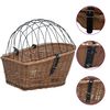 vidaXL Cestino Posteriore Bici e Copertura 55x31x36cm Salice Naturale