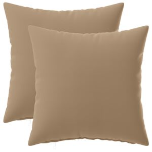 vidaXL Federa 2 pz HEERLEN Tortora 30 x 30 cm Poliestere