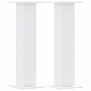 vidaXL Supporti per Piante 2 pz Bianchi 30x30x95 cm Legno Multistrato