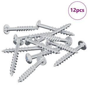 vidaXL Vite 12 pcs Argento 9,8 x 35 mm Ferro
