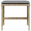 vidaXL Sgabelli Giardino Cuscini 4pz Beige Misto 41x41x36cm Polyrattan