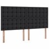 vidaXL Letto con contenitore e LED Nero 200 x 200 cm Pelle sintetica