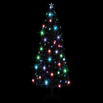vidaXL Albero di Natale Preilluminato con Supporto 240 cm Fibra Ottica
