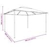 vidaXL Gazebo Padiglione Tenda Tettoia 4x4 m Acciaio Beige