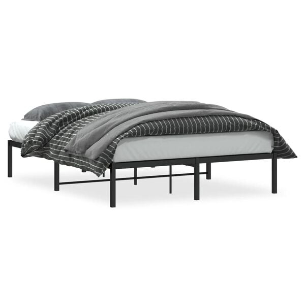 vidaXL Giroletto in Metallo Nero 140x190 cm