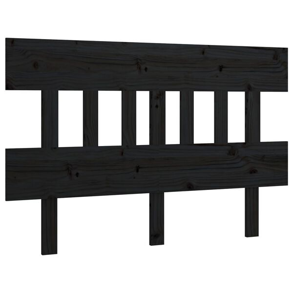 vidaXL Testiera per Letto Nera 163,5x3x81 cm in Legno Massello di Pino