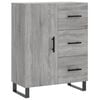 vidaXL Credenza Grigio Sonoma 69,5x34x90 cm in Legno Multistrato