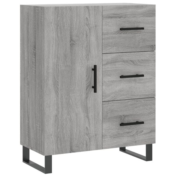 vidaXL Credenza Grigio Sonoma 69,5x34x90 cm in Legno Multistrato
