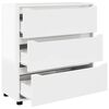 vidaXL Armadio Bianco Lucido 80 x 31 x 81 cm Legno multistrato