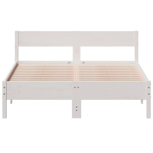 vidaXL Letto senza Materasso Bianco 120x200 cm Legno Massello di Pino