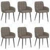 vidaXL Sedie da pranzo 6 pcs Similpelle Grigio 57 x 50 x 85 cm