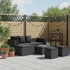 vidaXL Set Divani da Giardino 4 pz Nero con Cuscini in Polyrattan
