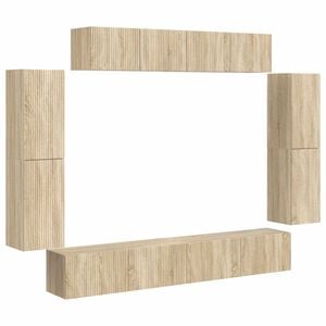 vidaXL Mobile TV 8 pcs Rovere Sonoma