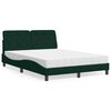 vidaXL Letto con Materasso Verde Scuro 140x190 cm in Velluto