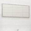 vidaXL Specchio da Bagno Grigio Cemento 80x1,5x37 cm Legno Multistrato