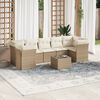 vidaXL Set Divano da Giardino 8 pz con Cuscini Beige in Polyrattan
