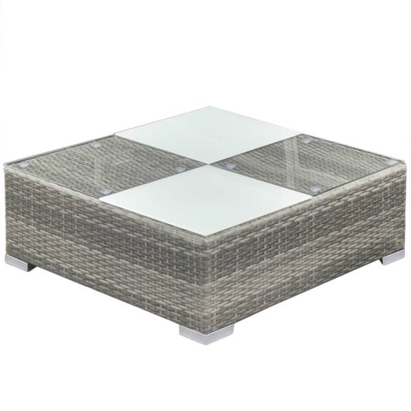 vidaXL Set Divani da Giardino 6 pz con Cuscini in Polyrattan Grigio