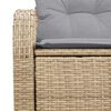 vidaXL Divano da giardino Beige 124 x 62 x 69cm polyrattan