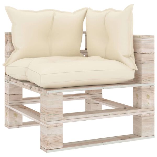 vidaXL Set Divani da Giardino Pallet 7 pz con Cuscini in Legno di Pino