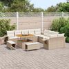 vidaXL Set Divano da Giardino con cuscino 13 pcs Beige polyrattan
