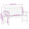vidaXL Panchina da giardino con cuscino Bianco 120 x 59 x 88cm HDPE