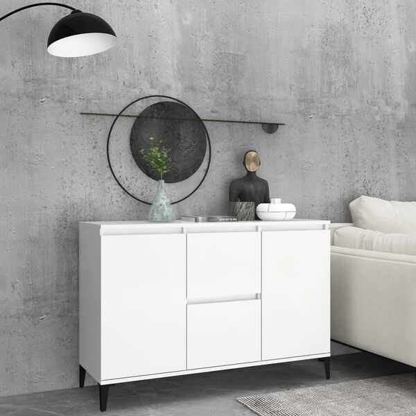 vidaXL Credenza Bianca 102x35x70 cm in Legno Multistrato