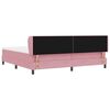 vidaXL Letto a molle con materasso Rosa 200 x 200 cm Velluto