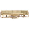 vidaXL Set di divani da esterno 6 pcs Bianco e Beige 79 x 79 x 37 cm