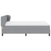 vidaXL Letto a molle con materasso Grigio chiaro 140 x 200 cm Tessuto