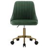 vidaXL Sedie da Pranzo Girevoli 2 pz Verde Scuro in Velluto