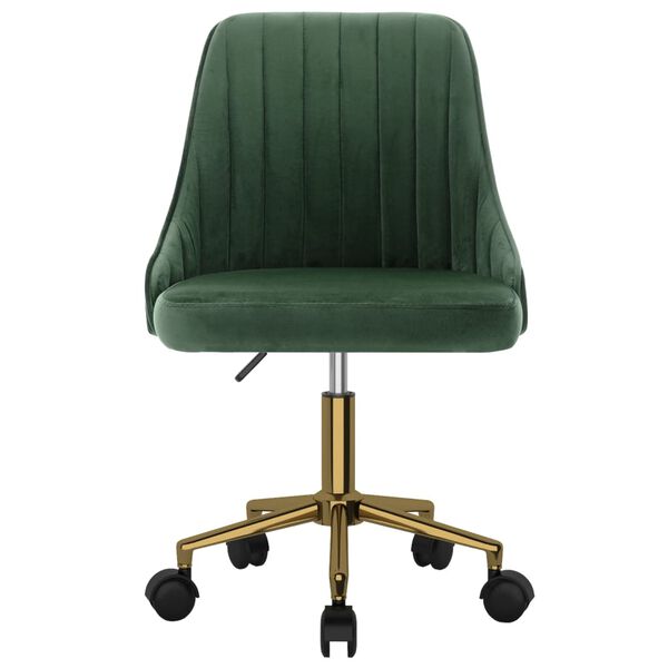 vidaXL Sedie da Pranzo Girevoli 2 pz Verde Scuro in Velluto