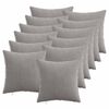 vidaXL Federa 12 pcs HEERLEN Grigio Chiaro 40 x 40 cm corduroy