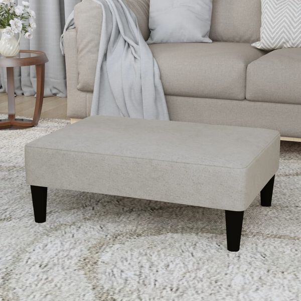 vidaXL Sgabello Grigio Chiaro in Tessuto in Microfibra