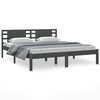 vidaXL Giroletto Grigio in Legno Massello 180x200 cm Super King