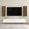 vidaXL Mobili TV 2 pz Rovere Fumo 30,5x30x90 cm in Legno Multistrato