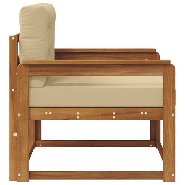 vidaXL Divano centrale per esterno Legno di Acacia Massello Naturale