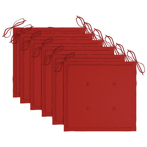 vidaXL Sedie da Giardino Pieghevoli 6pz con Cuscini in Massello Acacia