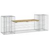 vidaXL Panca da Giardino Design Gabbione 183x41x60,5cm Pino Impregnato