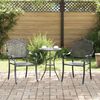 vidaXL Sedia da Giardino 2 pcs Nero 55 x 55 x 92,5cm Alluminio