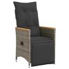 vidaXL Sedie da Giardino Reclinabili 2 pz e Cuscini Grigio Polyrattan