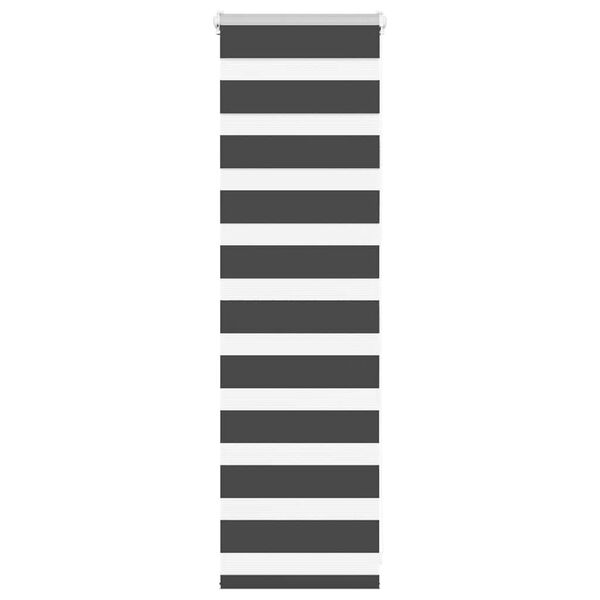 vidaXL Tenda a Rullo Zebra Nero Larghezza Tessuto 40,9 cm Poliestere