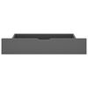 vidaXL Giroletto 4 Cassetti Grigio Scuro Legno Massello Pino 140x200cm