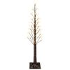 vidaXL Albero di Natale Starburst Marrone 150 cm Plastica 304 LED