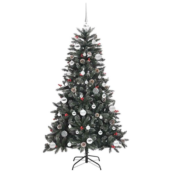 vidaXL Albero di Natale artificiale con 150 LED Verde 150 cm