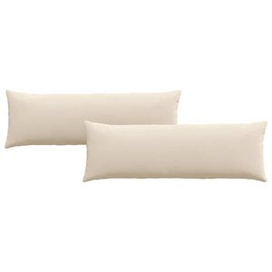 vidaXL Cuscini da Divano 2 pcs Beige 120 x 40 cm Tessuto
