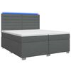 vidaXL Letto box spring con materasso Grigio Scuro 200 x 200 cm