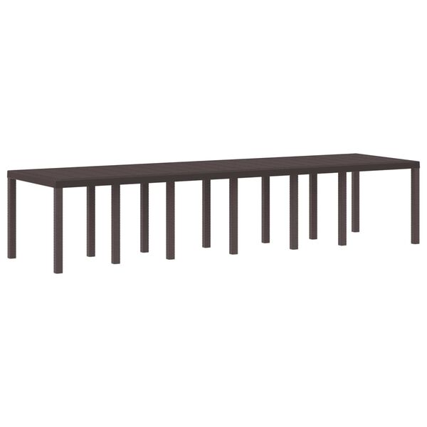 vidaXL Tavolo da Pranzo da Giardino Marrone 350 x 100 x 73 cm