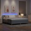 vidaXL Letto a Sorgente LED con led Grigio chiaro 180 x 200 cm Tessuto