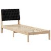 vidaXL Letto con Testiera Rivestita con testiera Marrone 75 x 190 cm